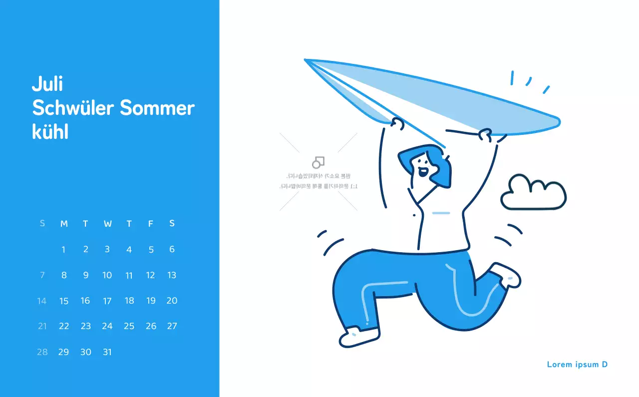 Ein Kalender mit farbenfrohen und emotionalen Illustrationen