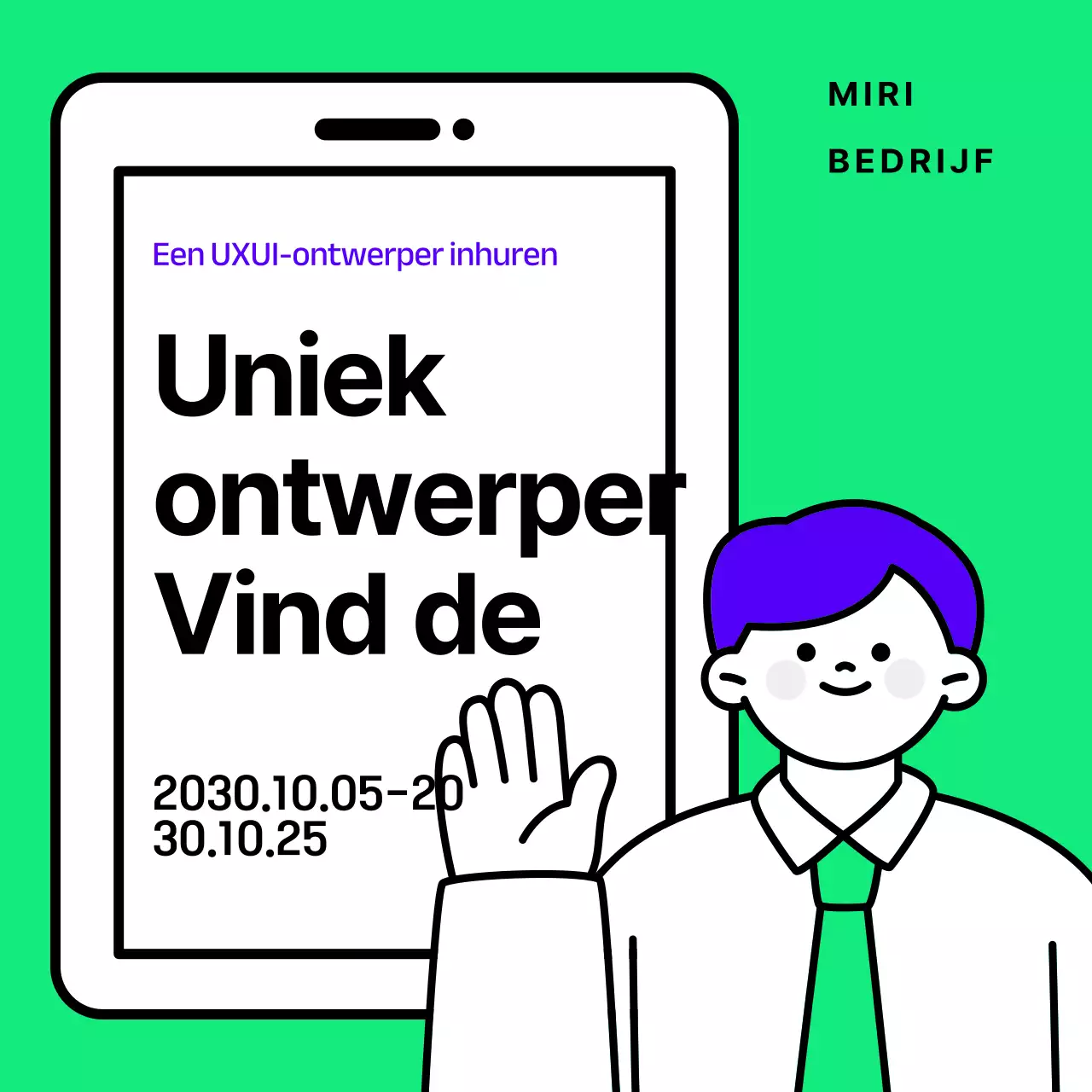 Een schattige ontwerper in paars en chartreuse inhuren