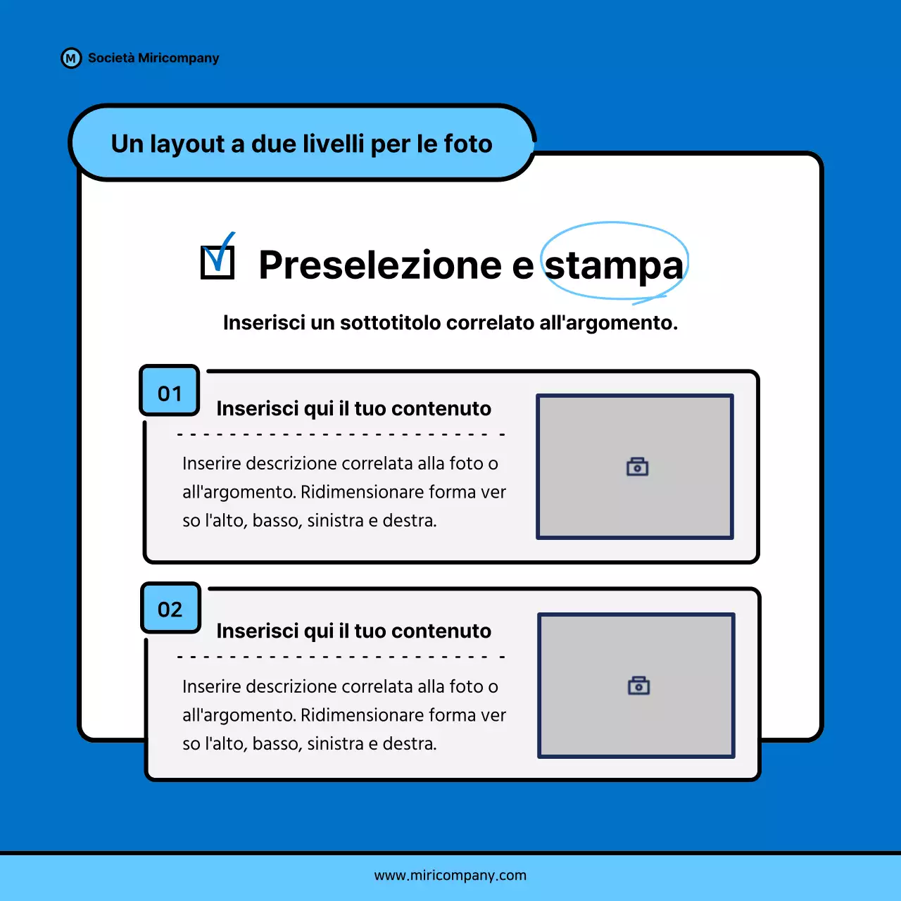 Proposta di pitch aziendale minimalista in blu e azzurro