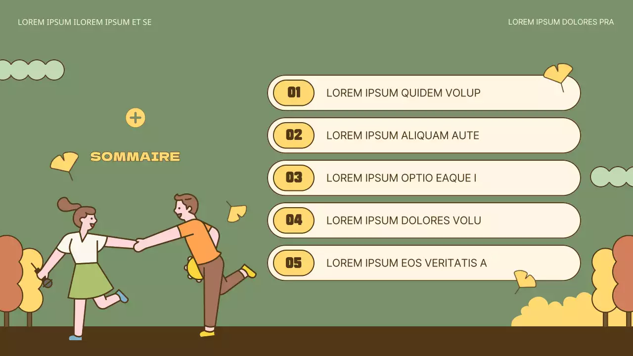 Promouvoir les fêtes naturelles d'automne en jaune et kaki