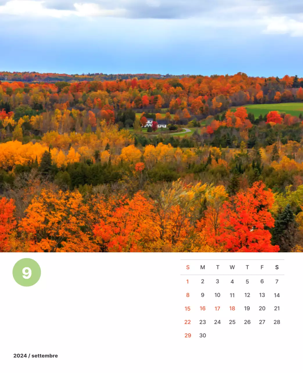 Calda fotografia di paesaggio con colori pastello
