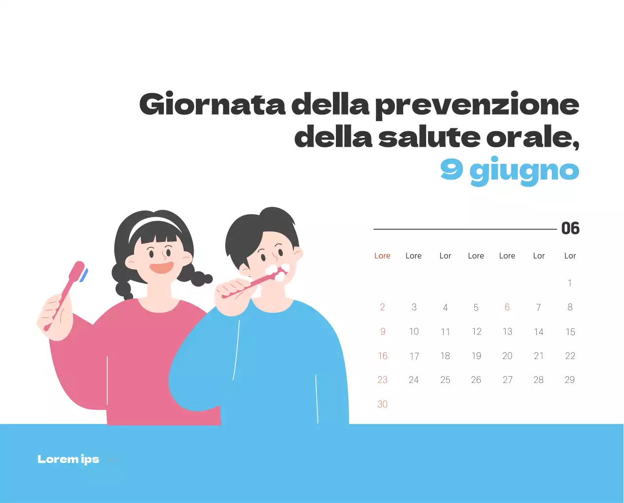 Un ospedale festivo con illustrazioni a tema salute e famiglia e accenti colorati