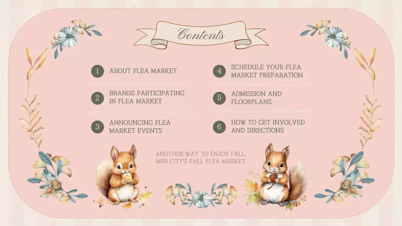 Pink Vintage Flea Market Announcement Presentation