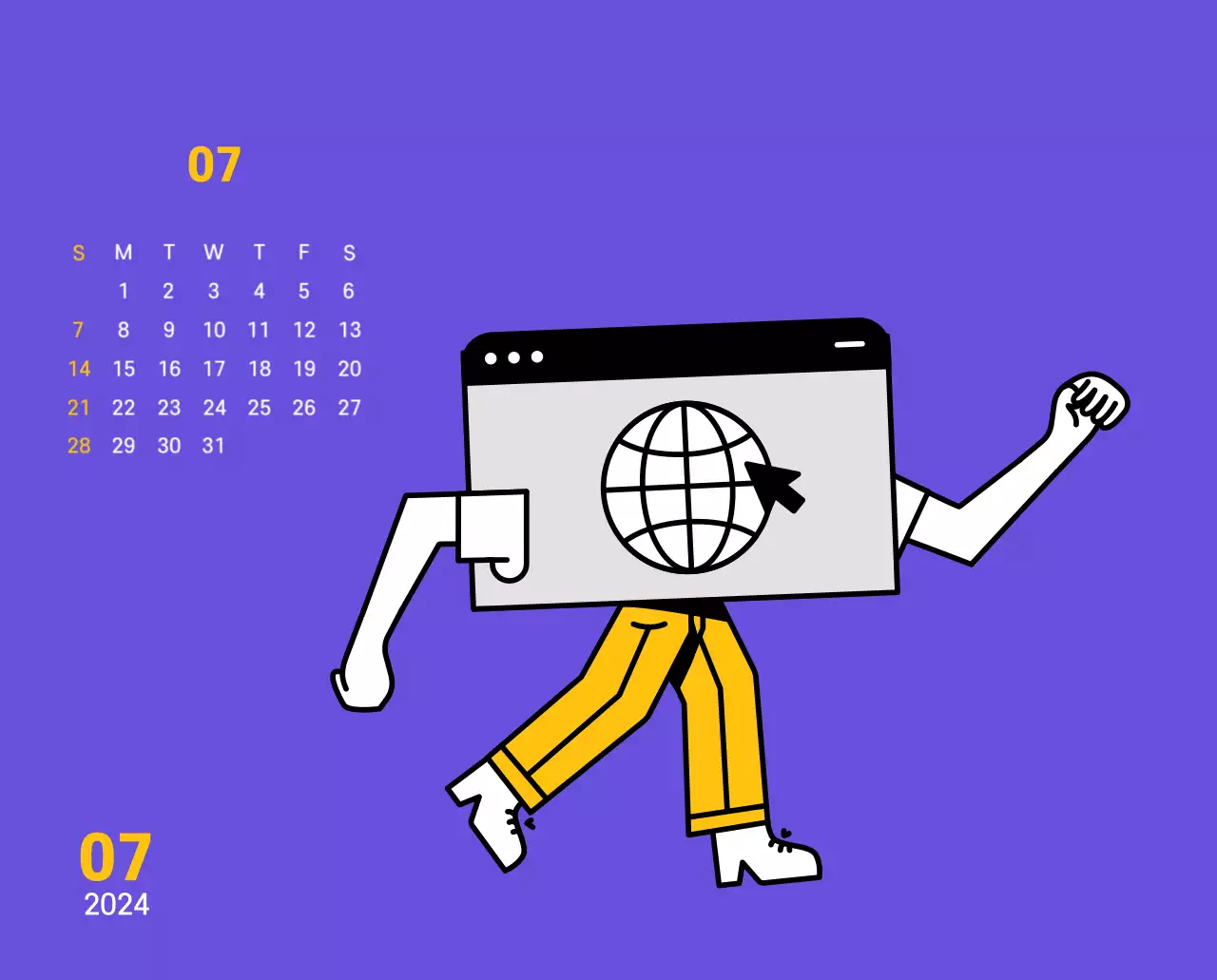 Ilustración de líneas limpias sobre fondo morado