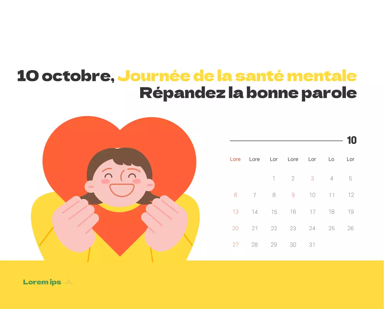 Un hôpital festif avec des illustrations sur le thème de la santé et de la famille et des accents colorés.