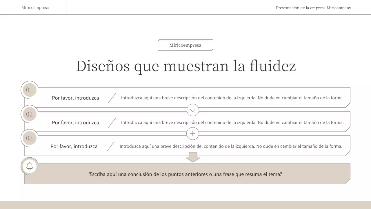 Un informe empresarial sencillo y emotivo en marrón y blanco