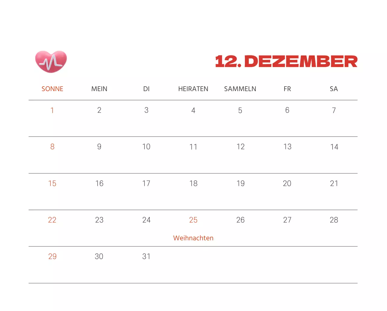 Ein festliches Krankenhaus mit Illustrationen zum Thema Gesundheit und Familie und farbenfrohen Akzenten