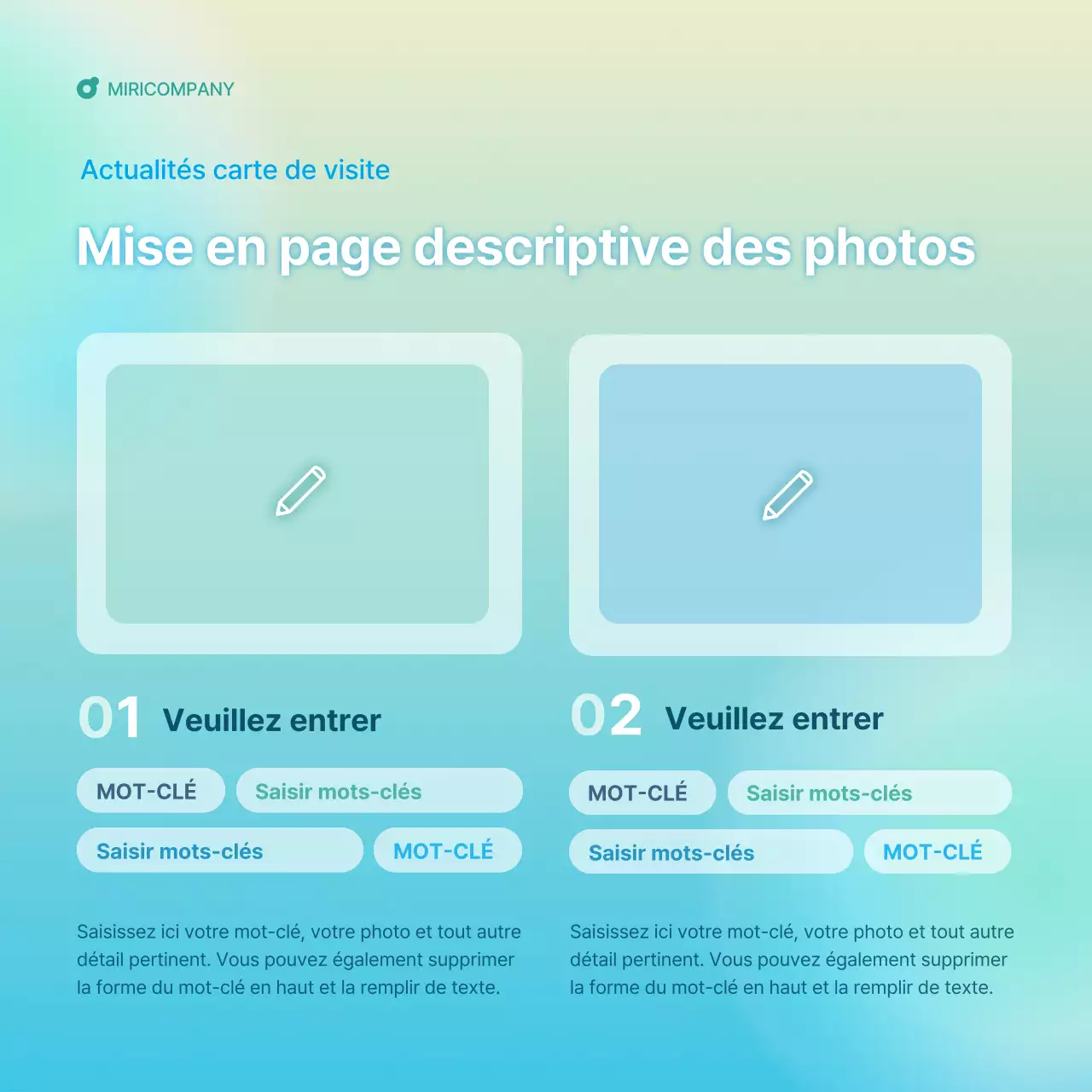 Un guide simple de la lettre d'information de l'entreprise en bleu clair et menthe
