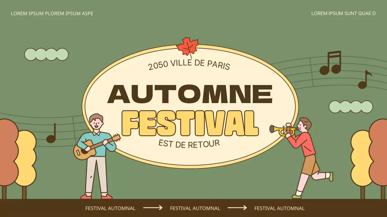 Promouvoir les fêtes naturelles d'automne en jaune et kaki