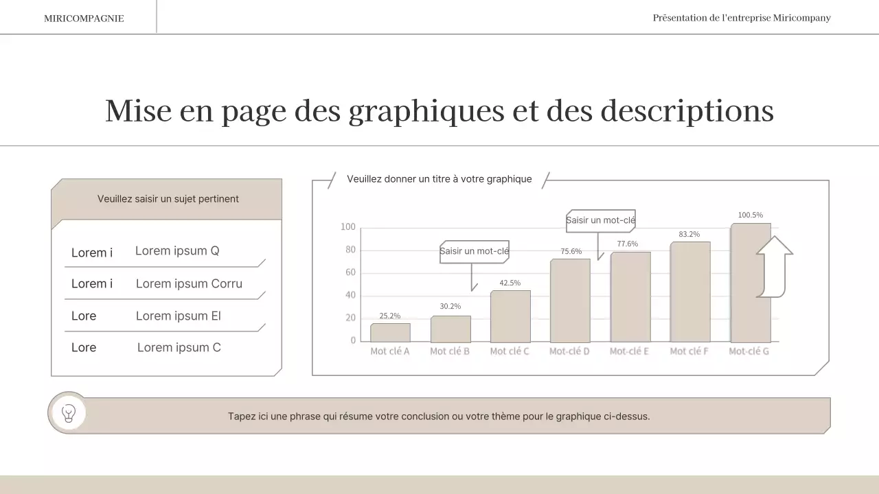 Un rapport d'activité simple et émotionnel en brun et blanc