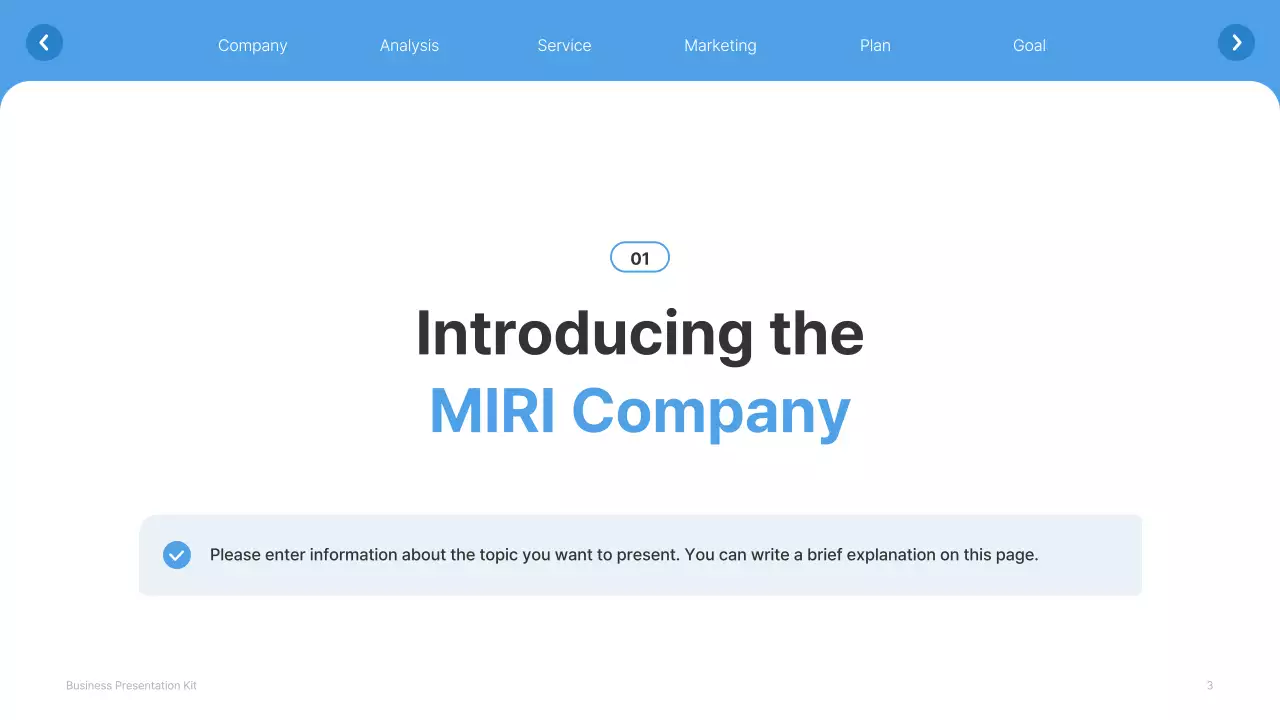A simple white and light blue website company profile