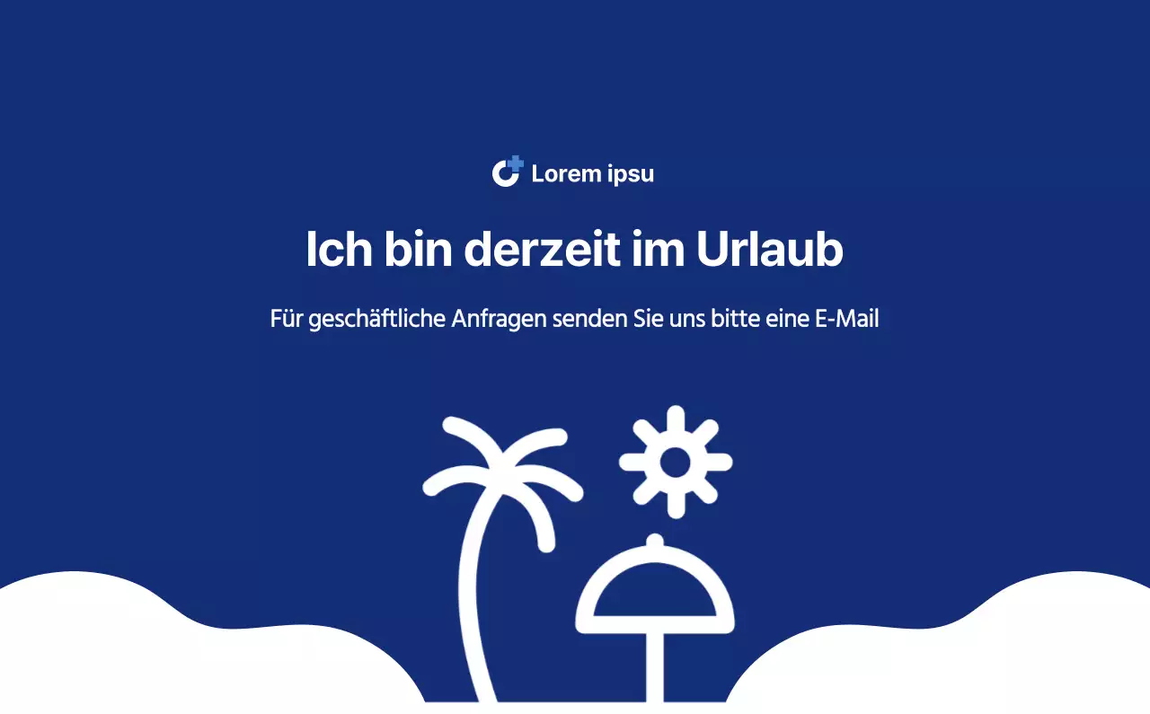 Einfacher Kalender mit klaren Illustrationen in Blau