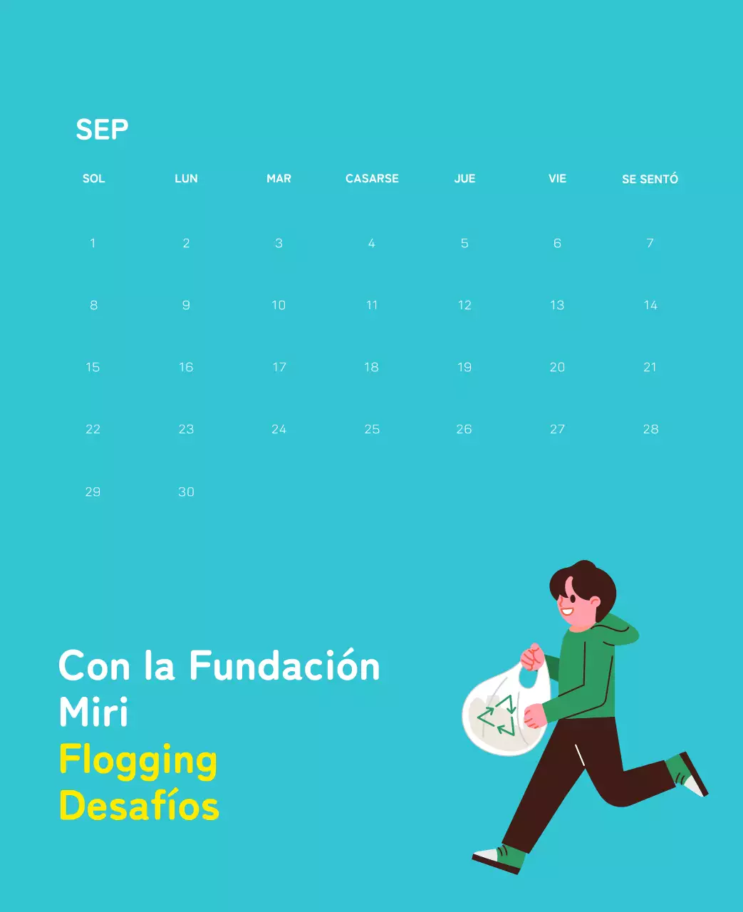 Una fundación social que celebra las fiestas con coloridas ilustraciones de personas y el planeta.