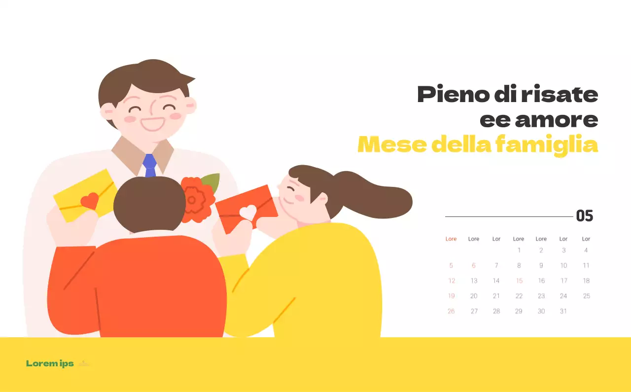 Un ospedale festivo con illustrazioni a tema salute e famiglia e accenti colorati