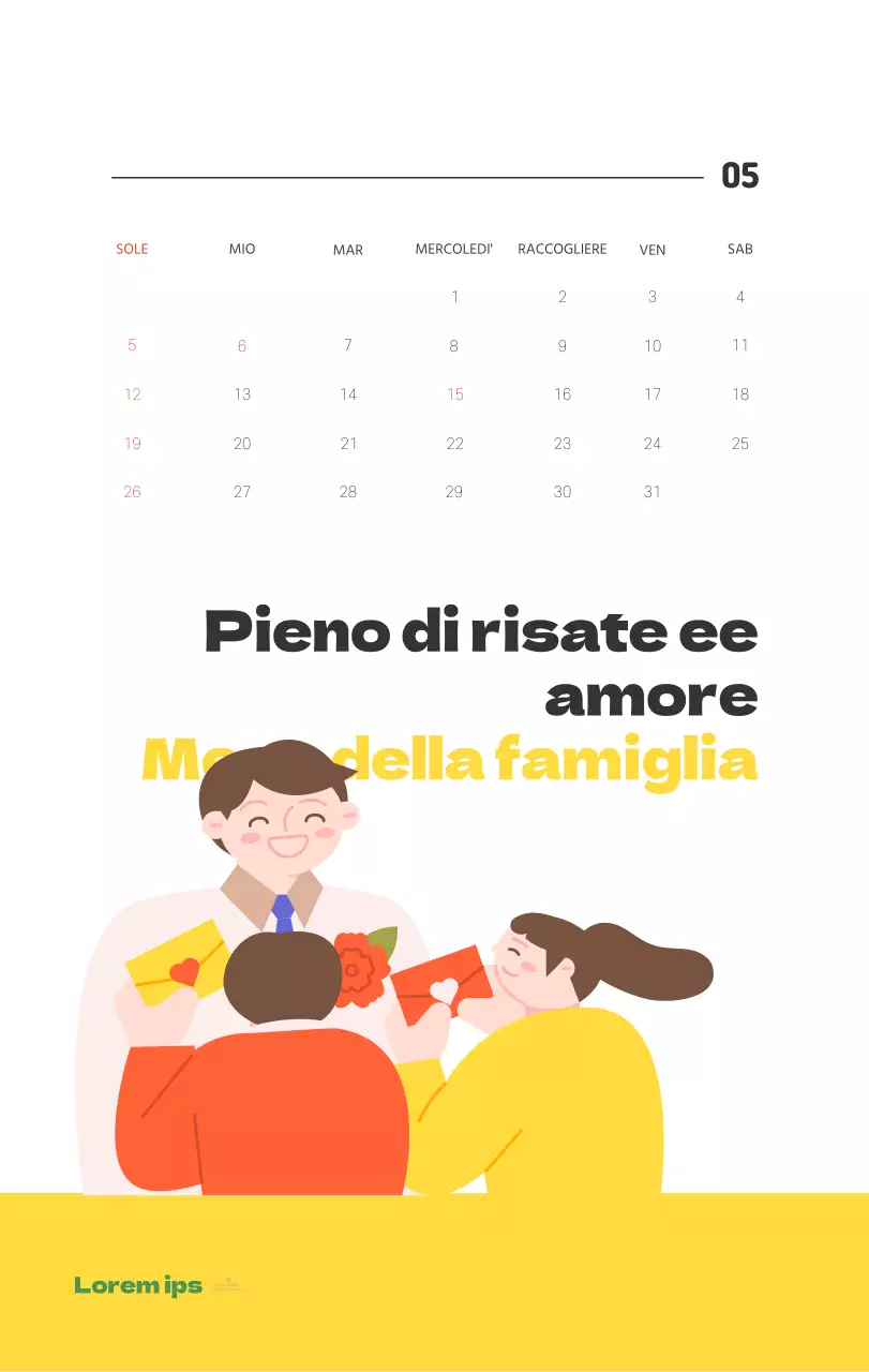 Un ospedale festivo con illustrazioni a tema salute e famiglia e accenti colorati