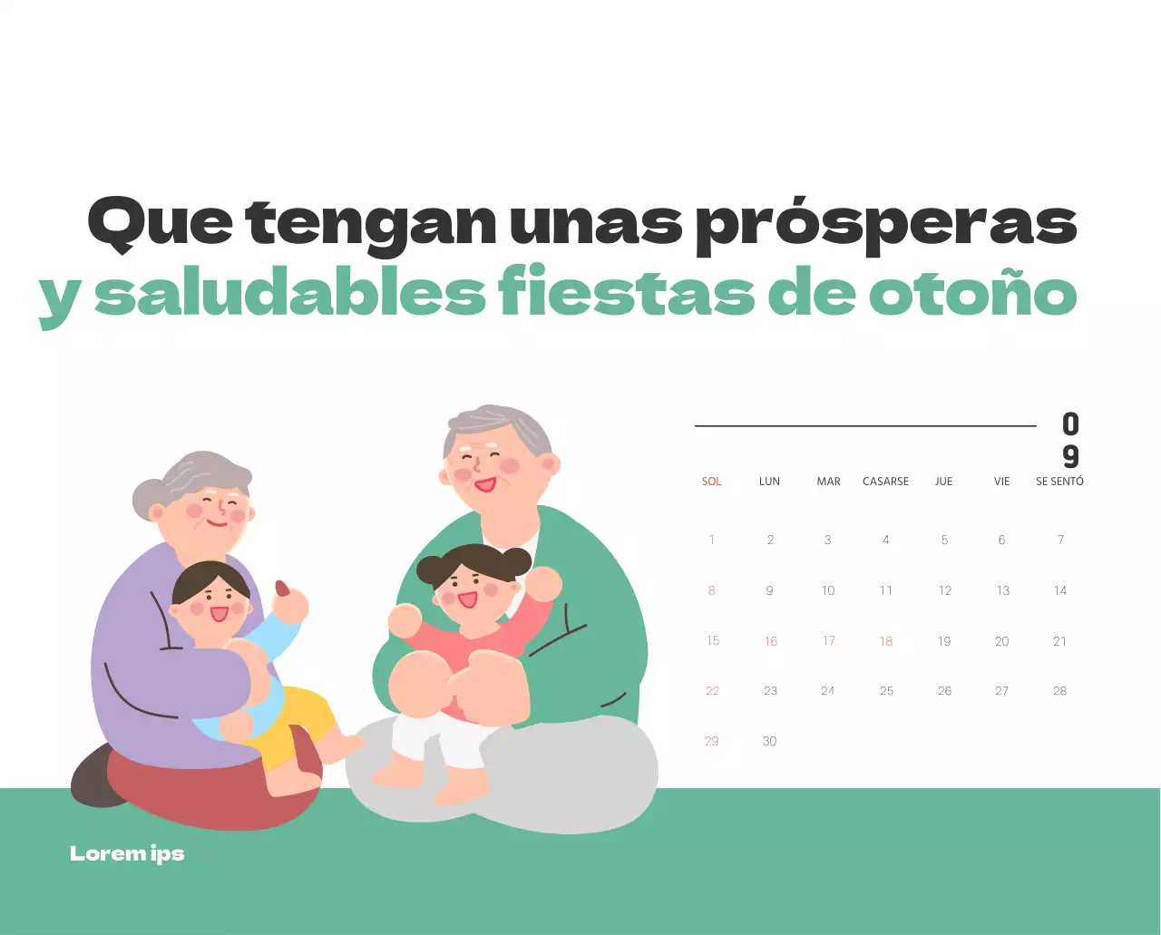 Un hospital festivo con ilustraciones de temática sanitaria y familiar y acentos de color