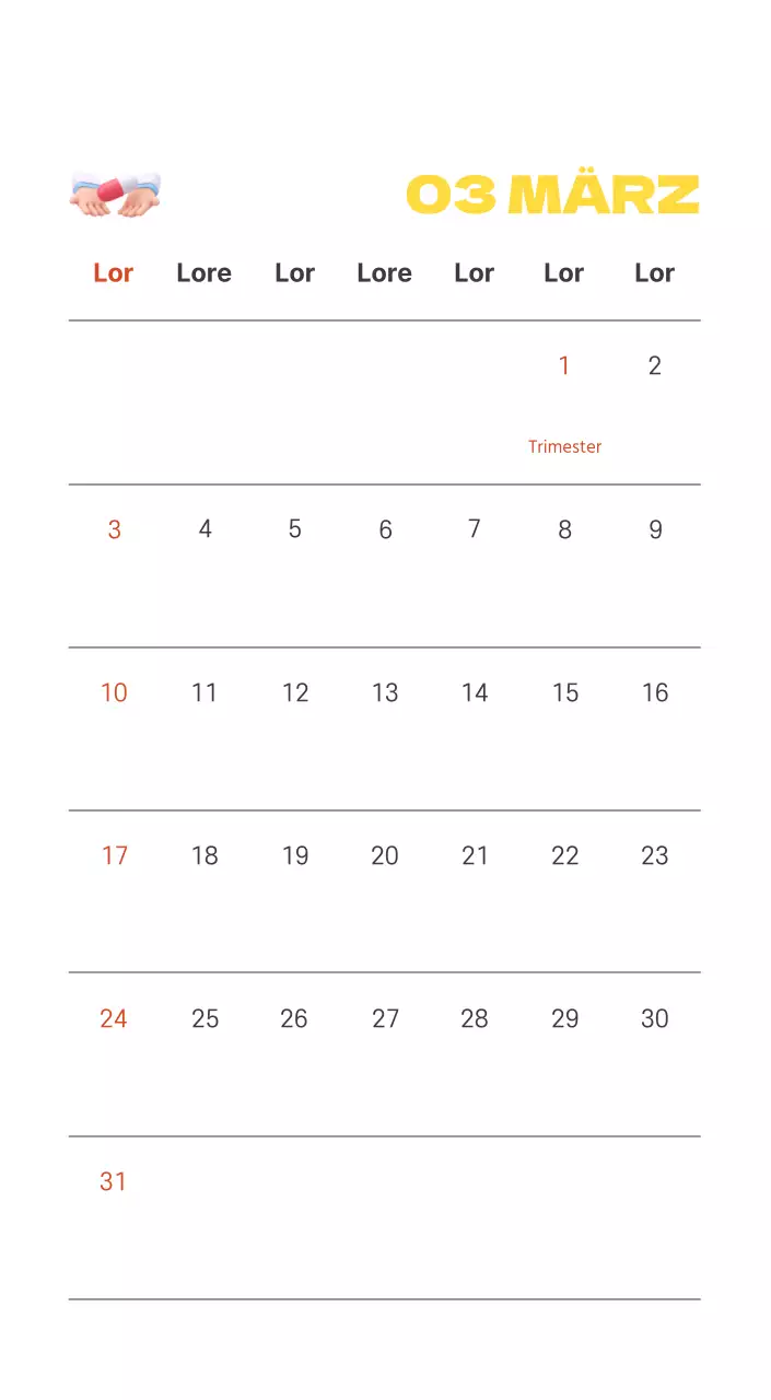 Ein festliches Krankenhaus mit Illustrationen zum Thema Gesundheit und Familie und farbenfrohen Akzenten