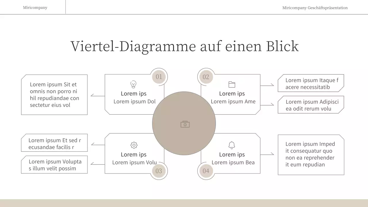 Ein einfacher, emotionaler Geschäftsbericht in Braun und Weiß
