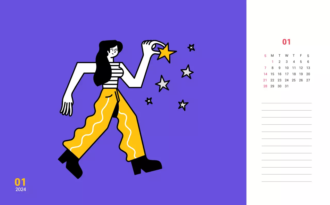 Ilustración de líneas limpias sobre fondo morado