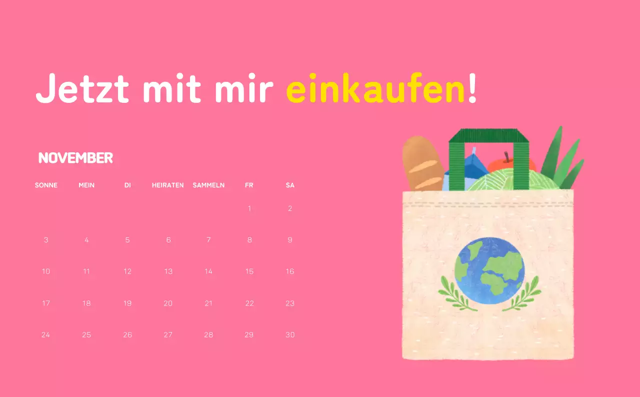 Mit farbenfrohen Illustrationen von Menschen und dem Planeten wird die Weihnachtszeit gefeiert.