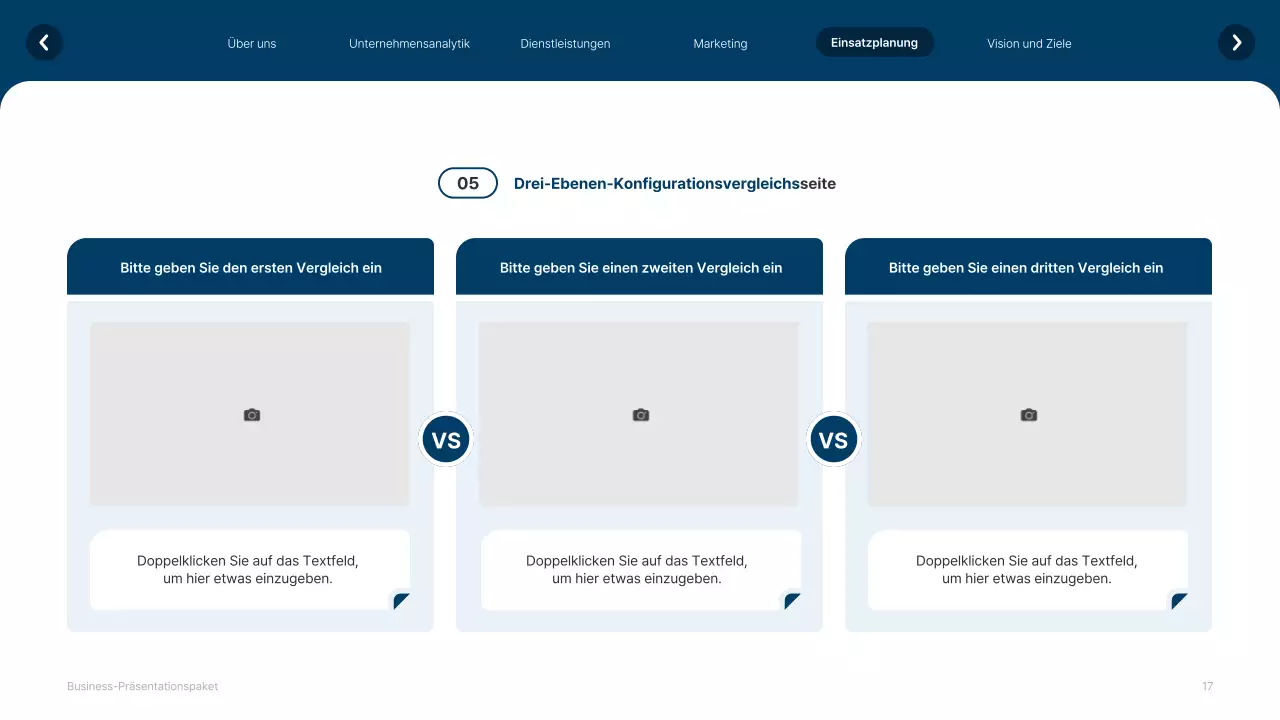 Einfache weiße und marineblaue Website Firmenprofil