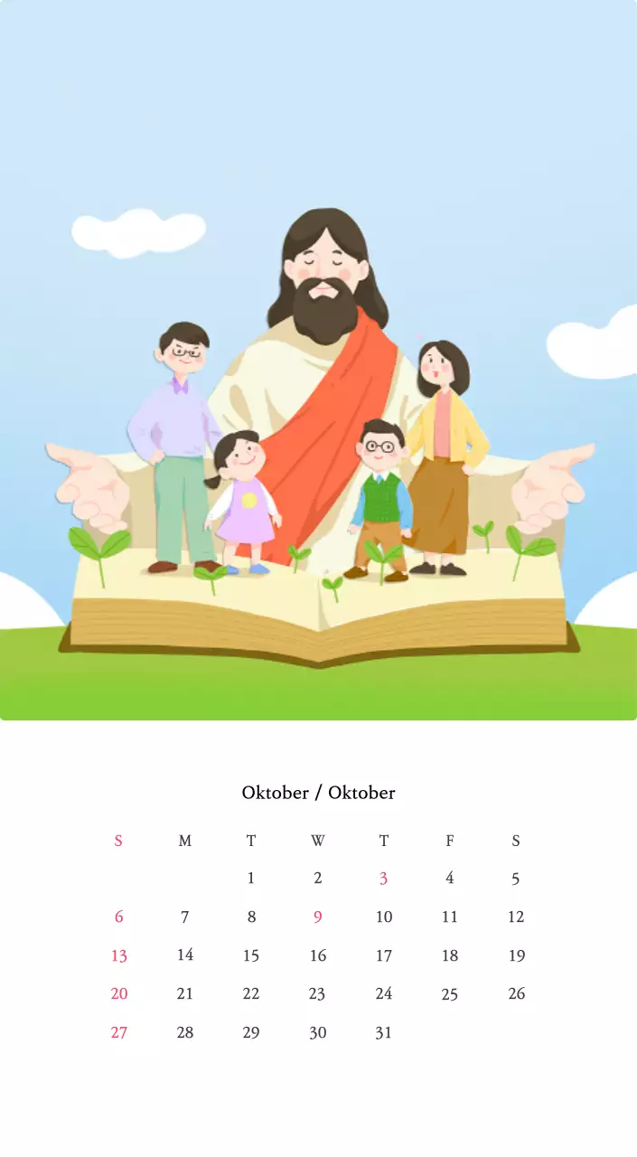 Kirchen mit niedlichen Illustrationen in warmen Farben