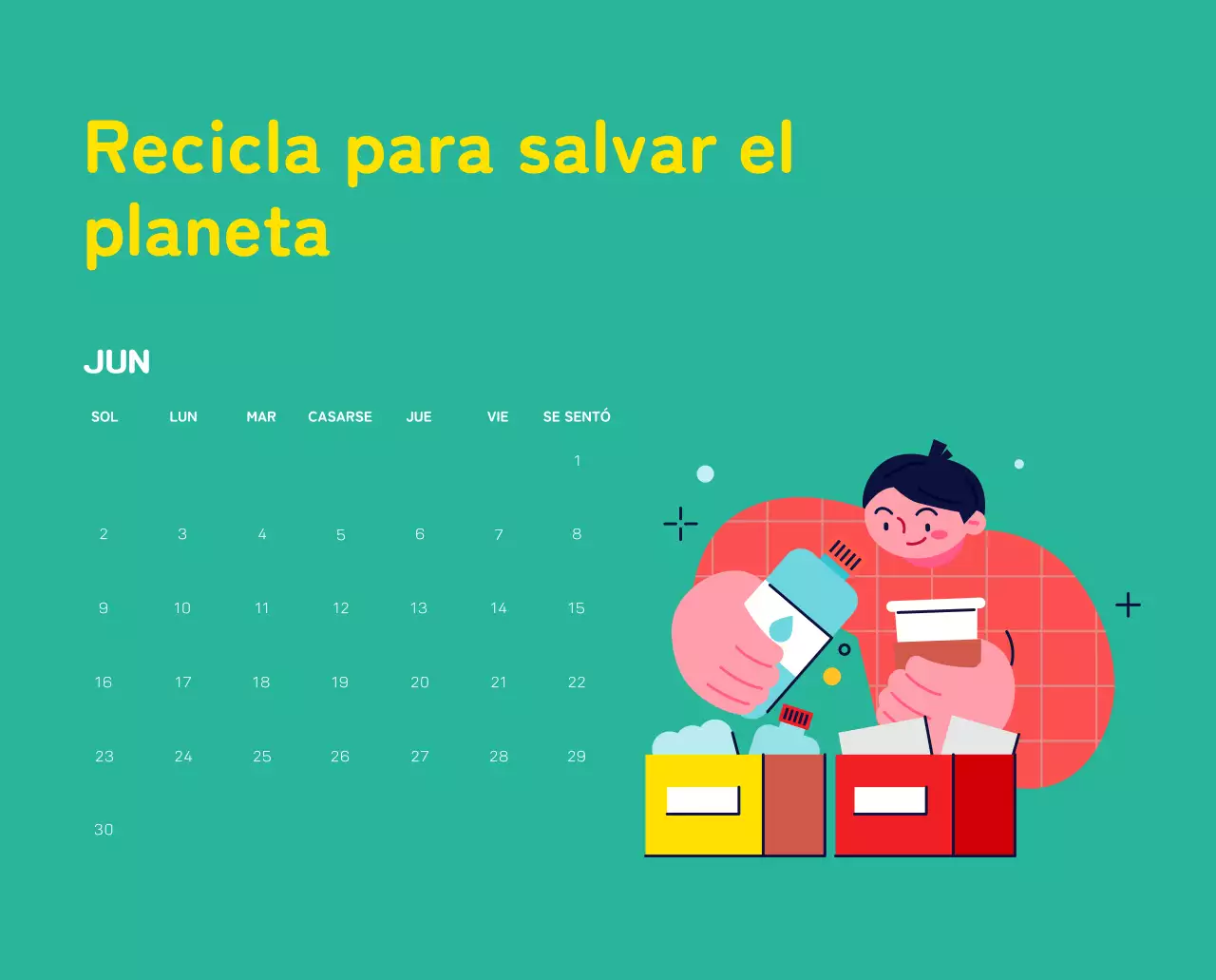 Celebra las fiestas navideñas con coloridas ilustraciones sobre las personas y el planeta.