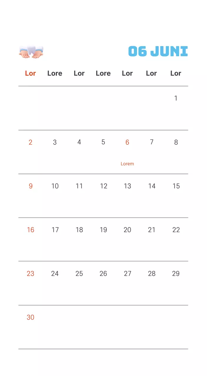 Een feestelijk ziekenhuis met illustraties met gezondheids- en gezinsthema's en kleurrijke accenten