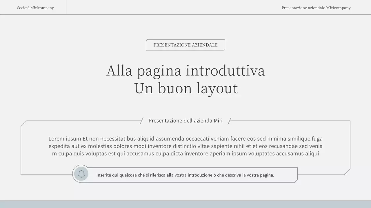 Una relazione d'affari semplice ed emozionale in azzurro e bianco