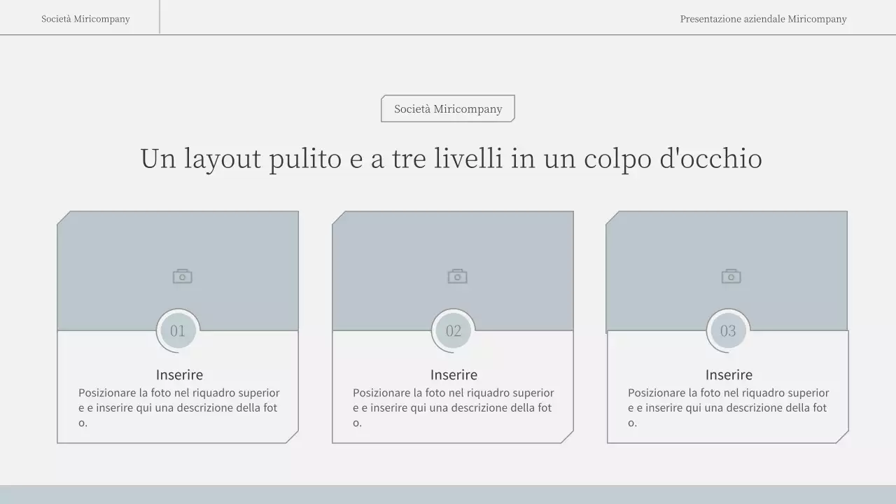 Una relazione d'affari semplice ed emozionale in azzurro e bianco