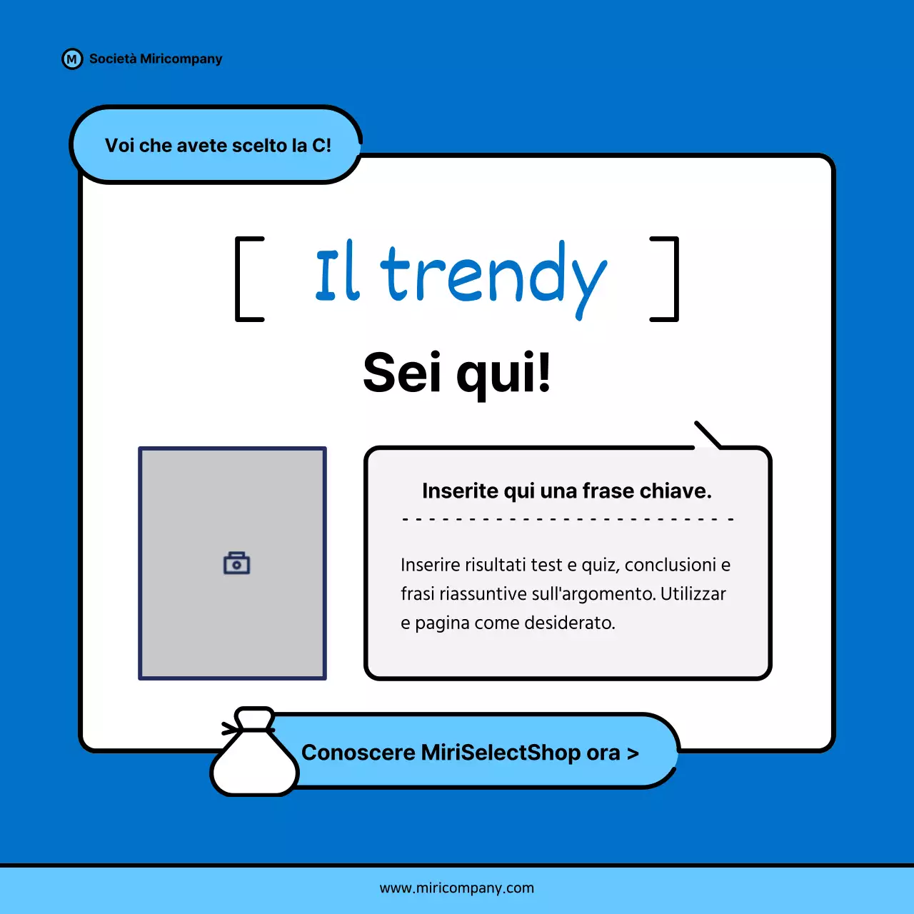 Proposta di pitch aziendale minimalista in blu e azzurro