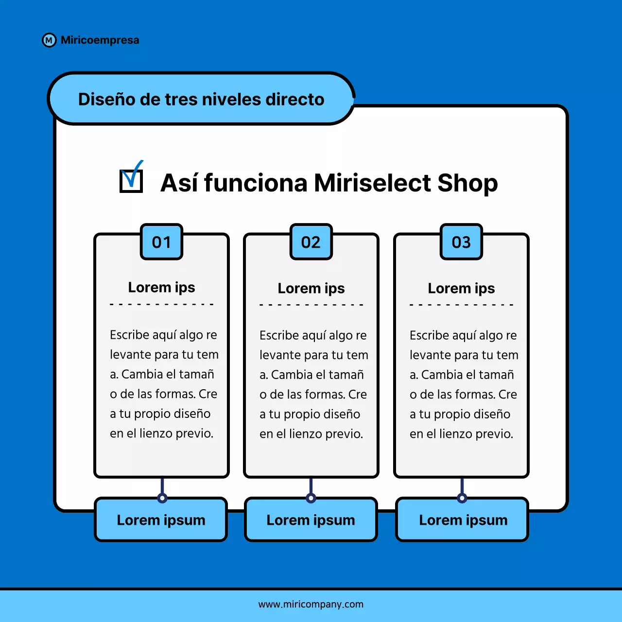 Propuesta minimalista de discurso empresarial en azul y azul claro