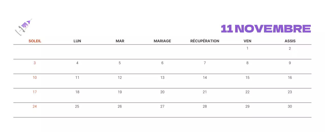 Un hôpital festif avec des illustrations sur le thème de la santé et de la famille et des accents colorés.