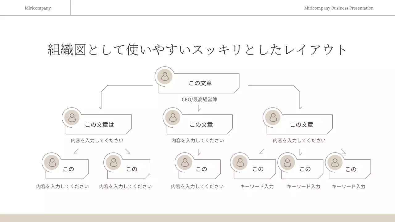 ベージュ シンプル ビジネス プレゼンテーション