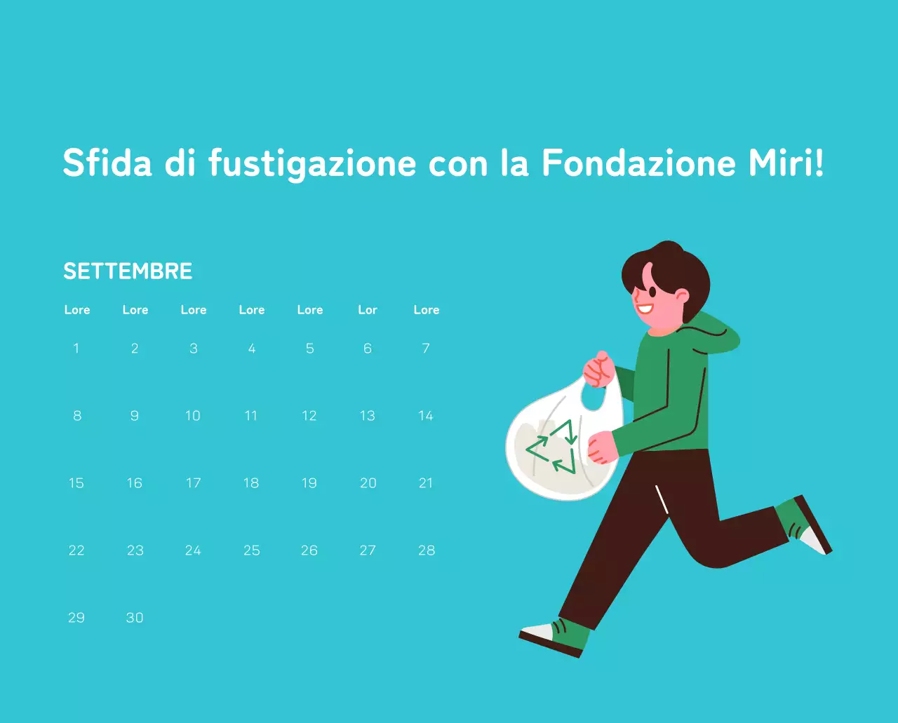 Celebrazione delle festività natalizie con illustrazioni colorate di persone e del pianeta.