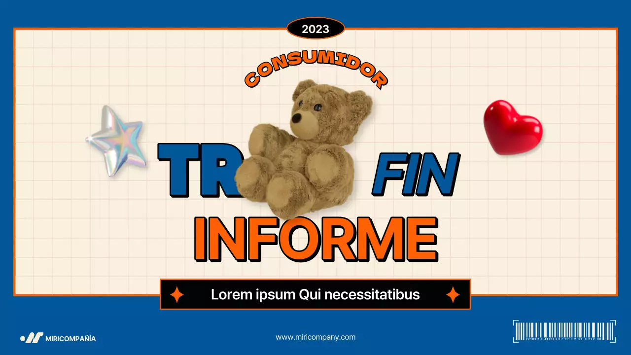 Informe sobre tendencias de consumo en azul y naranja