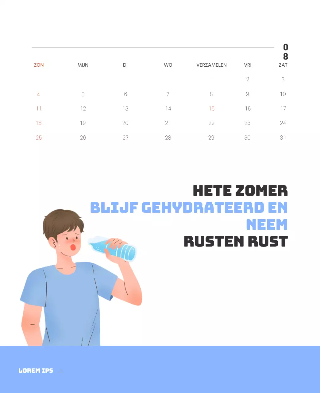 Een feestelijk ziekenhuis met illustraties met gezondheids- en gezinsthema's en kleurrijke accenten