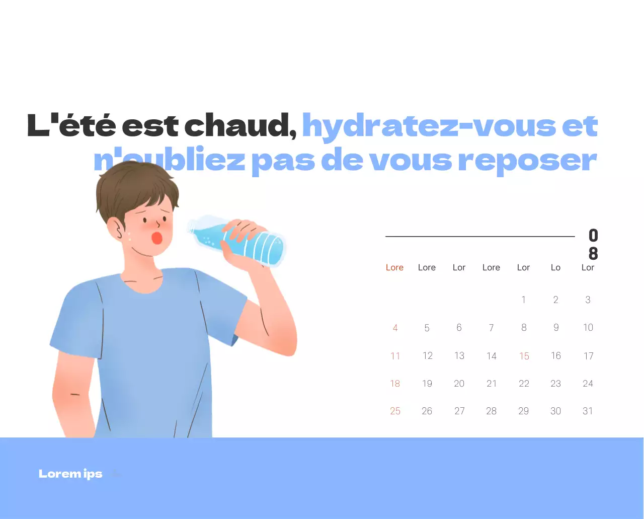 Un hôpital festif avec des illustrations sur le thème de la santé et de la famille et des accents colorés.