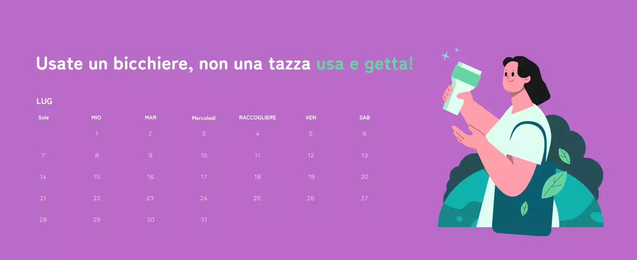 Celebrazione delle festività natalizie con illustrazioni colorate di persone e del pianeta.