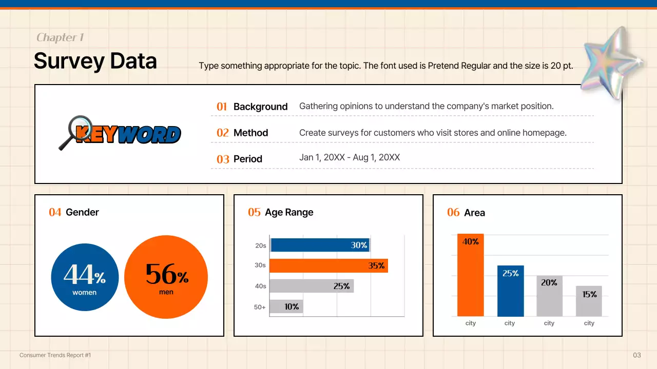 Blue Trendy Consumer Report Presentation