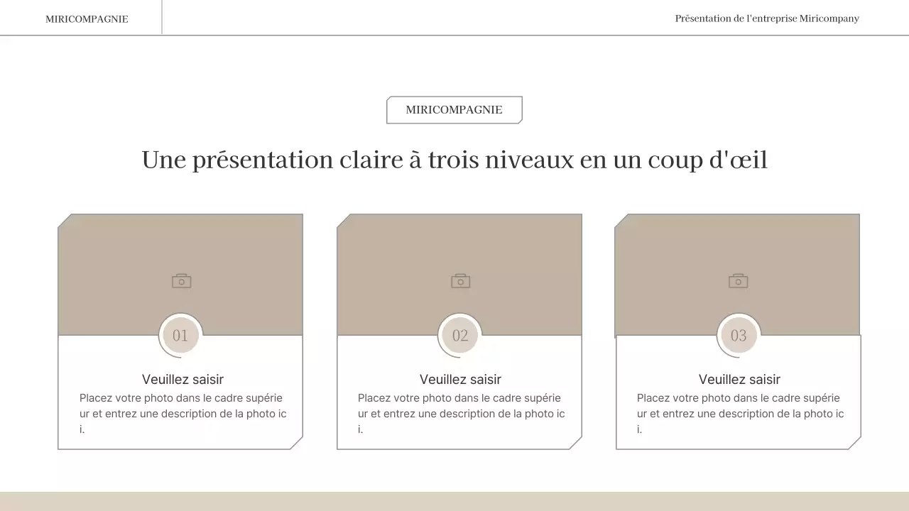 Un rapport d'activité simple et émotionnel en brun et blanc