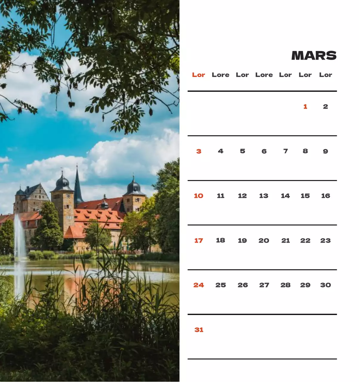 Une agence de voyage qui célèbre les fêtes de fin d'année avec des photos de voyages saisonniers et une mise en page claire et audacieuse.