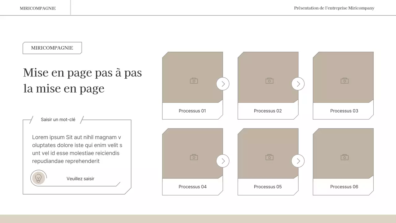 Un rapport d'activité simple et émotionnel en brun et blanc