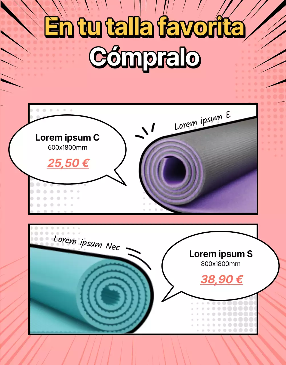 Promociona una esterilla de yoga rosa que provoca arcadas