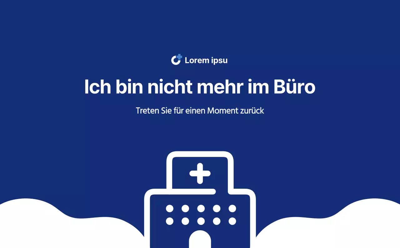 Einfacher Kalender mit klaren Illustrationen in Blau