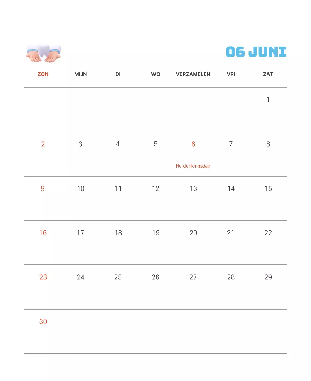 Een feestelijk ziekenhuis met illustraties met gezondheids- en gezinsthema's en kleurrijke accenten