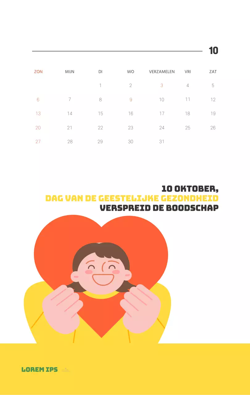 Een feestelijk ziekenhuis met illustraties met gezondheids- en gezinsthema's en kleurrijke accenten