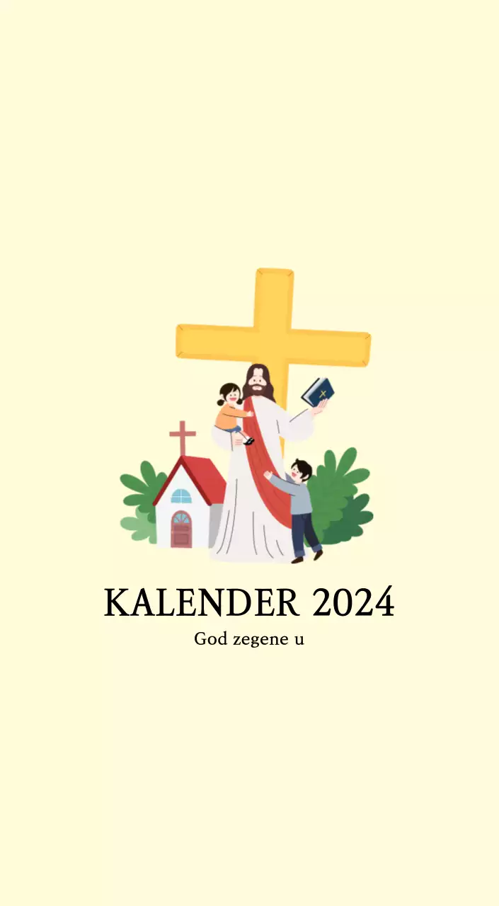 Kerken met schattige illustraties in warme kleuren