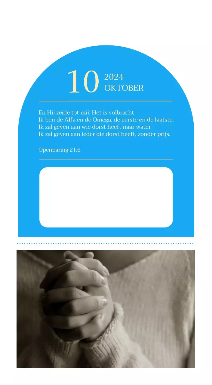 Blauw modern concept kerkkalender