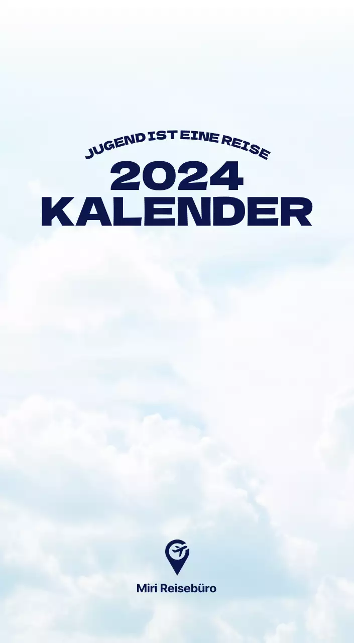 Ein Reisebüro, das die Feiertage mit saisonalen Reisefotos und einem klaren, fetten Textlayout feiert.